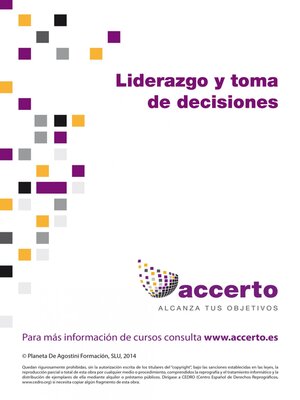 cover image of Liderazgo y toma de decisiones